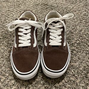 Vans old skool, brown, never worn, size 7